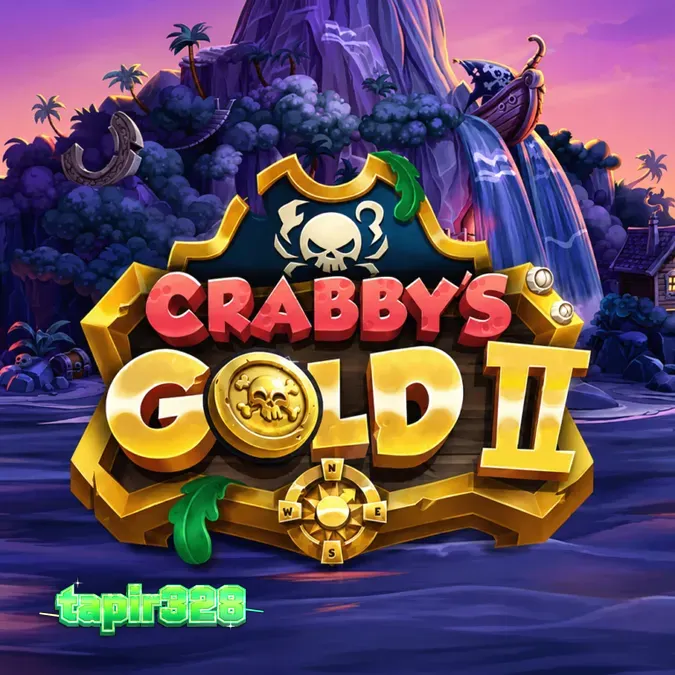 Tampilan visual slot Crabby’s Gold 2 dengan tema bajak laut dan harta karun